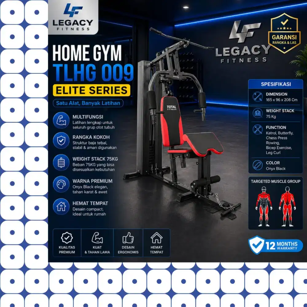 Homegym TLHG-009 75Kg alat olahraga GNE-539