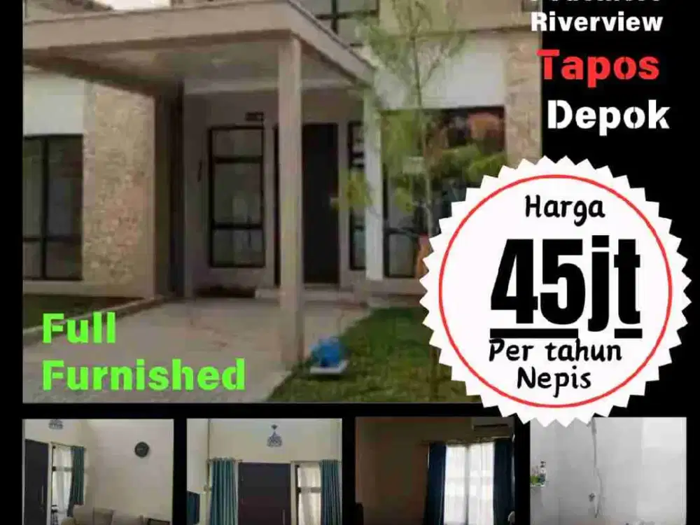 DISEWAKAN RUMAH FULLY FURNISH PODOMORO GOLF VIEW TAPOS