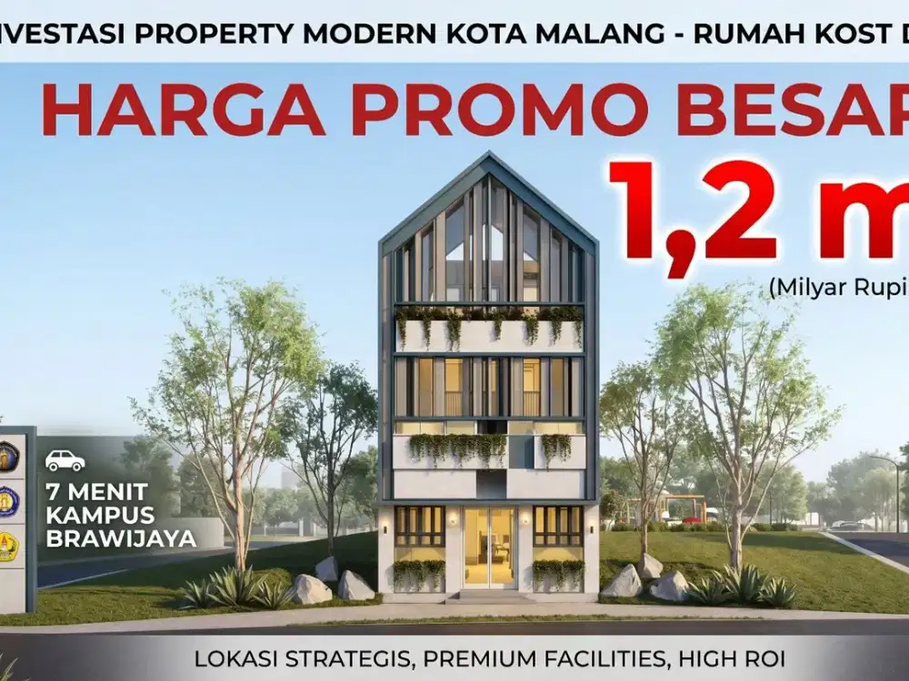 Kost Dijual Merjosari Malang Kawasan 4 Kampus UB UIN UMM ITN ROI Menarik Siap Kelola