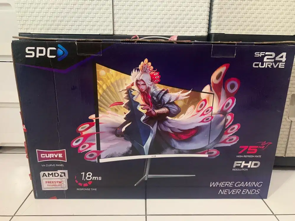 DIJUAL LIKE NEW MONITOR SPC SF24 CURVE