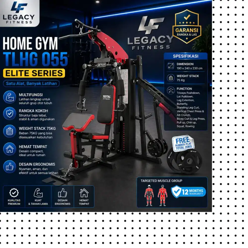 Homegym multigym TLHG-055 alat fitnes kebugaran WVF-480