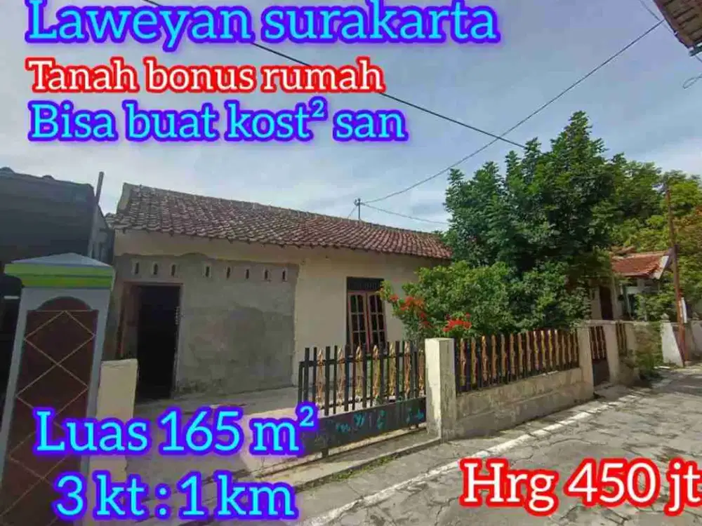 Dijual rumahmurah dilaweyan surakarta