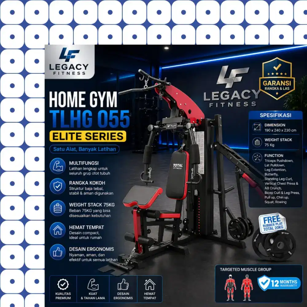 Homegym multigym TLHG-055 alat fitnes kebugaran WVF-480