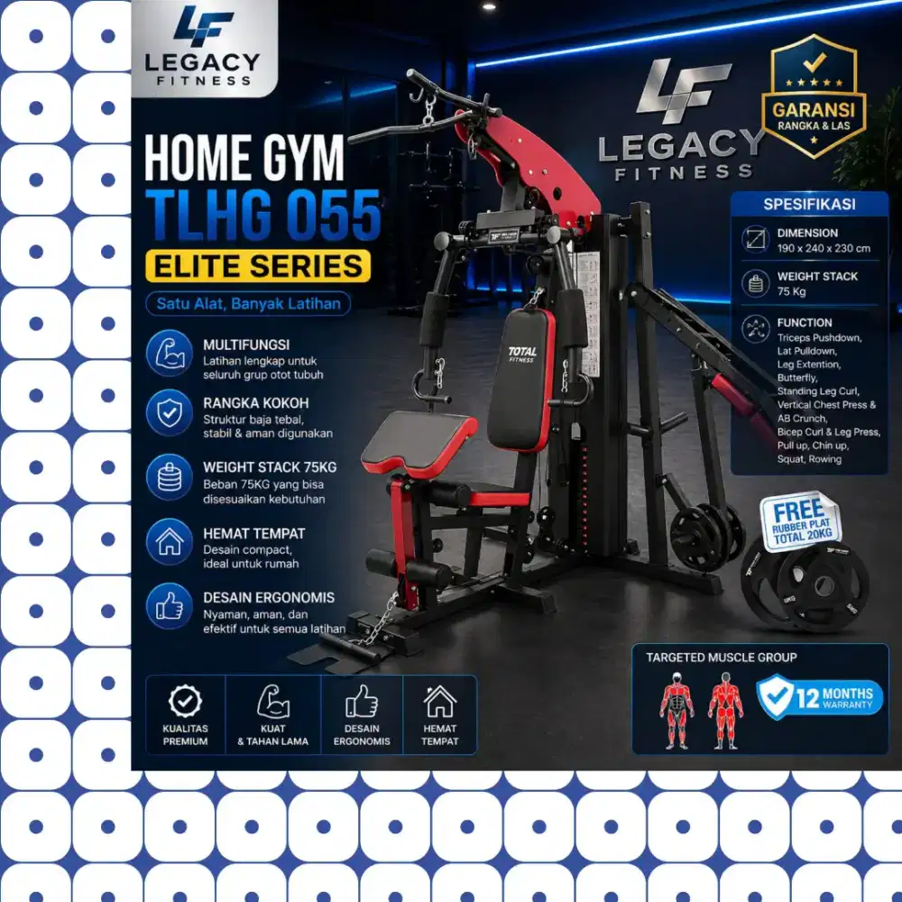 Homegym multigym TLHG-055 alat fitnes kebugaran WVF-480
