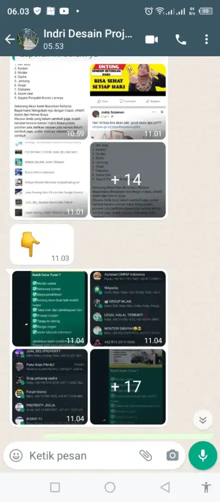 Terima posting sebar iklan ke Group WhatsApp dan FaceBook.