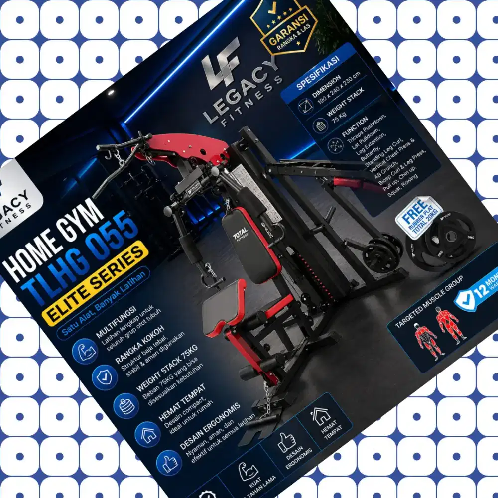 Homegym multigym TLHG-055 alat fitnes kebugaran WVF-480