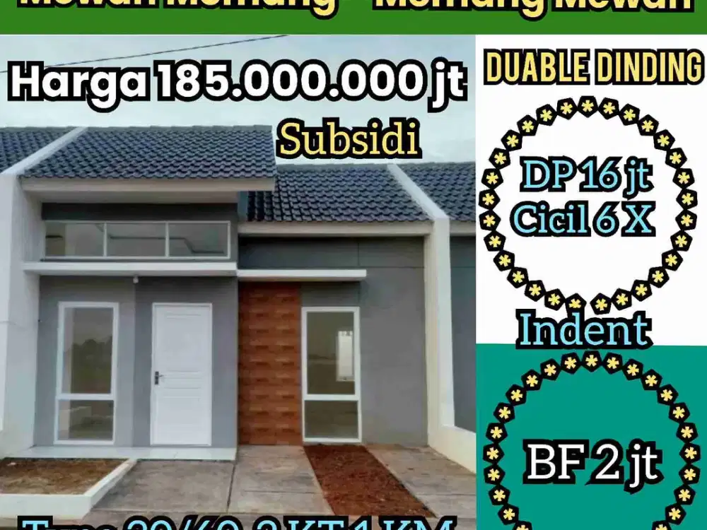 Kepingin Pnya Rumah Subsidi Super Mewah,duable Dinding ,tdk banjir ya ambil yg Buaran Jati dong.