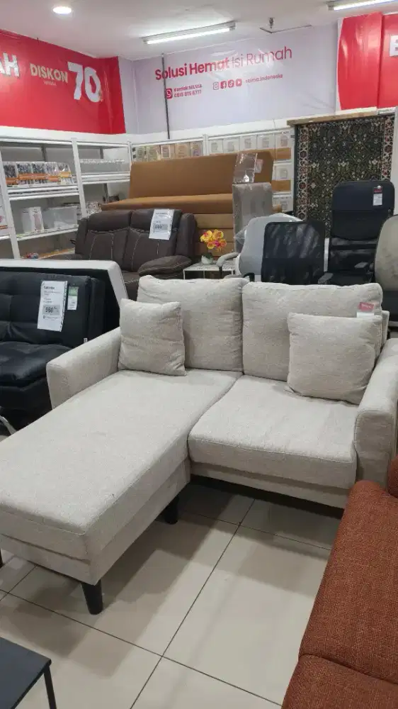 Promo murah sofa L tavor