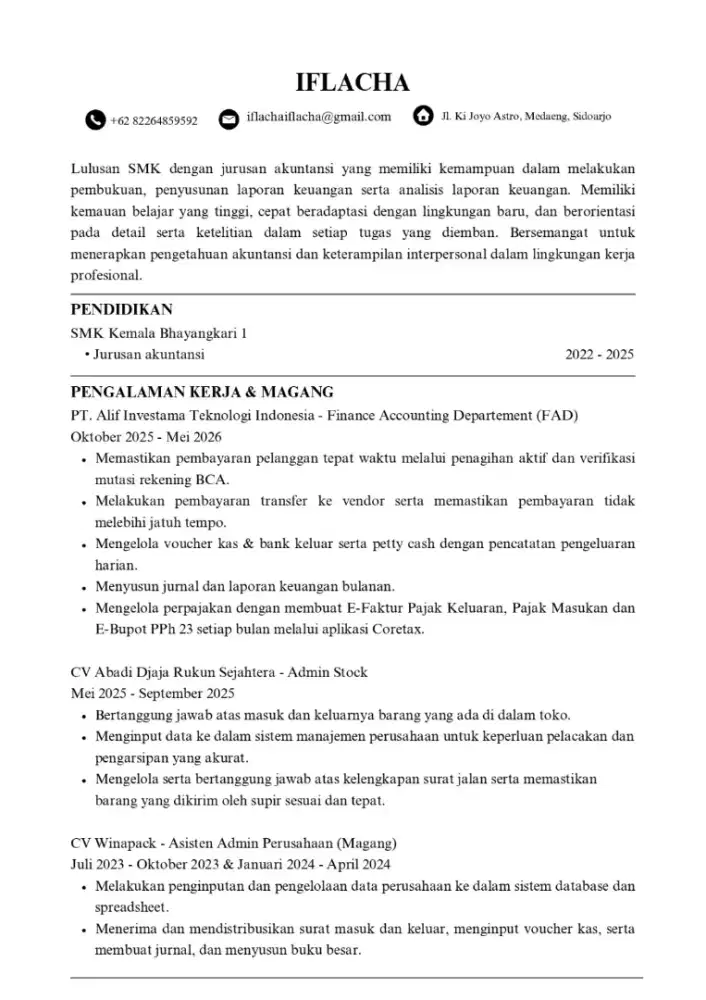 Open to Work | Siap Bergabung Segera