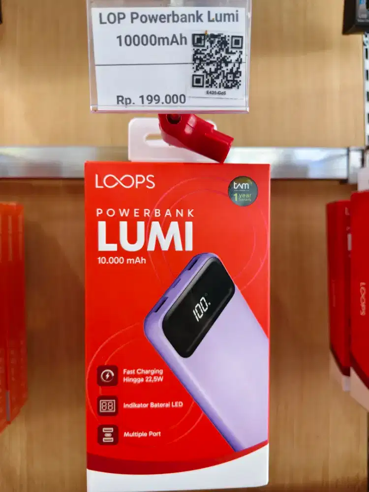 PROMO POWERBANK 10000mAh LUMI LOOPS