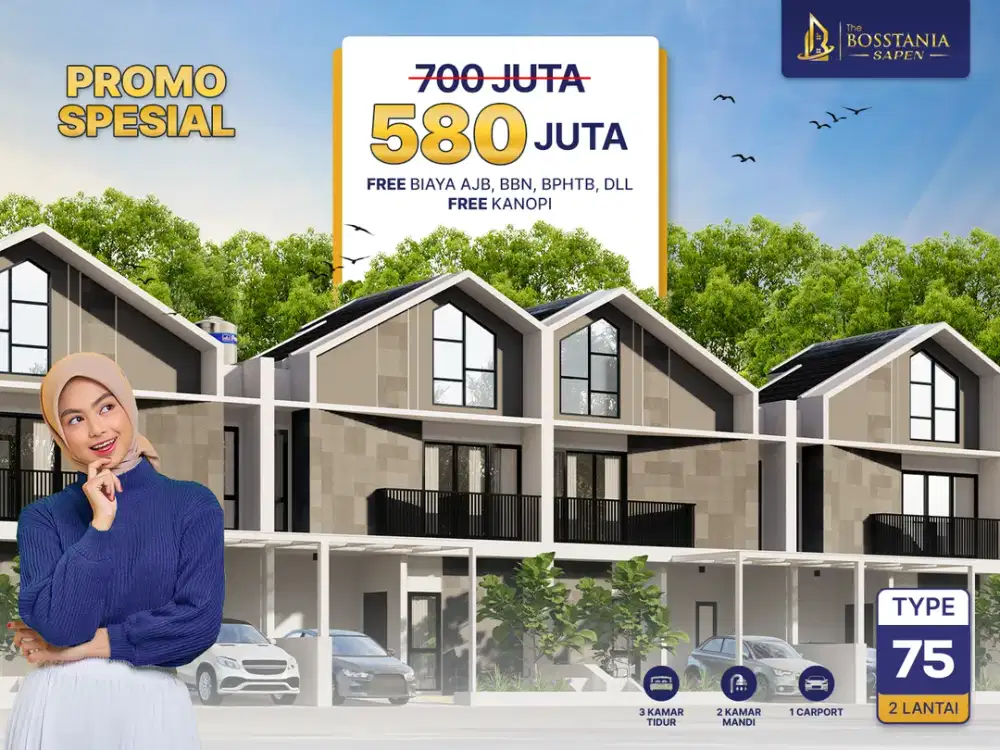 PROMO PERUMAHAN 580 2 LANTAI - 7 Menit ke UNS