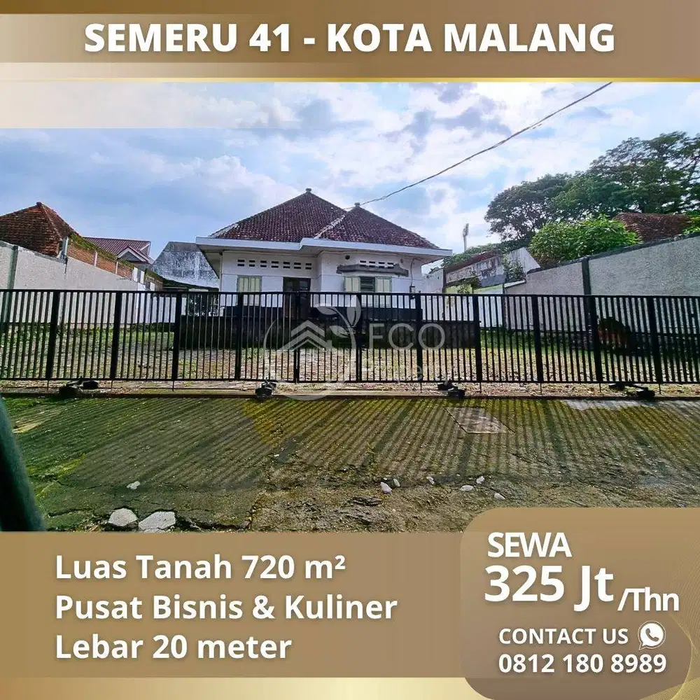 Sewa Jalan Semeru Pusat Bisnis Premium Kota Malang