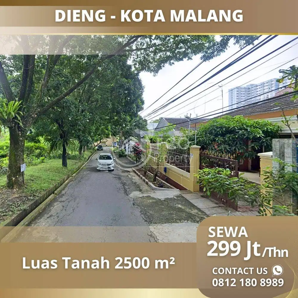 Sewa Lahan Simpang Dieng Utara Kota Malang Lokasi Strategis