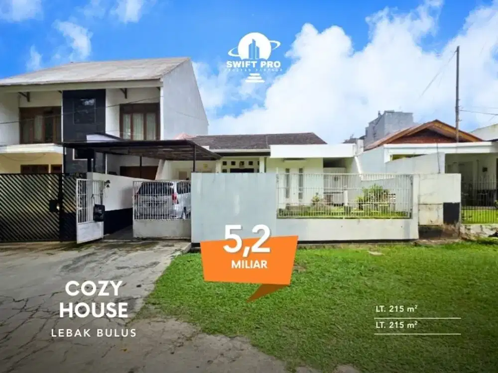 Dijual Rumah siap huni dengan lingkungan asri lokasi strategis di area lebak bulus