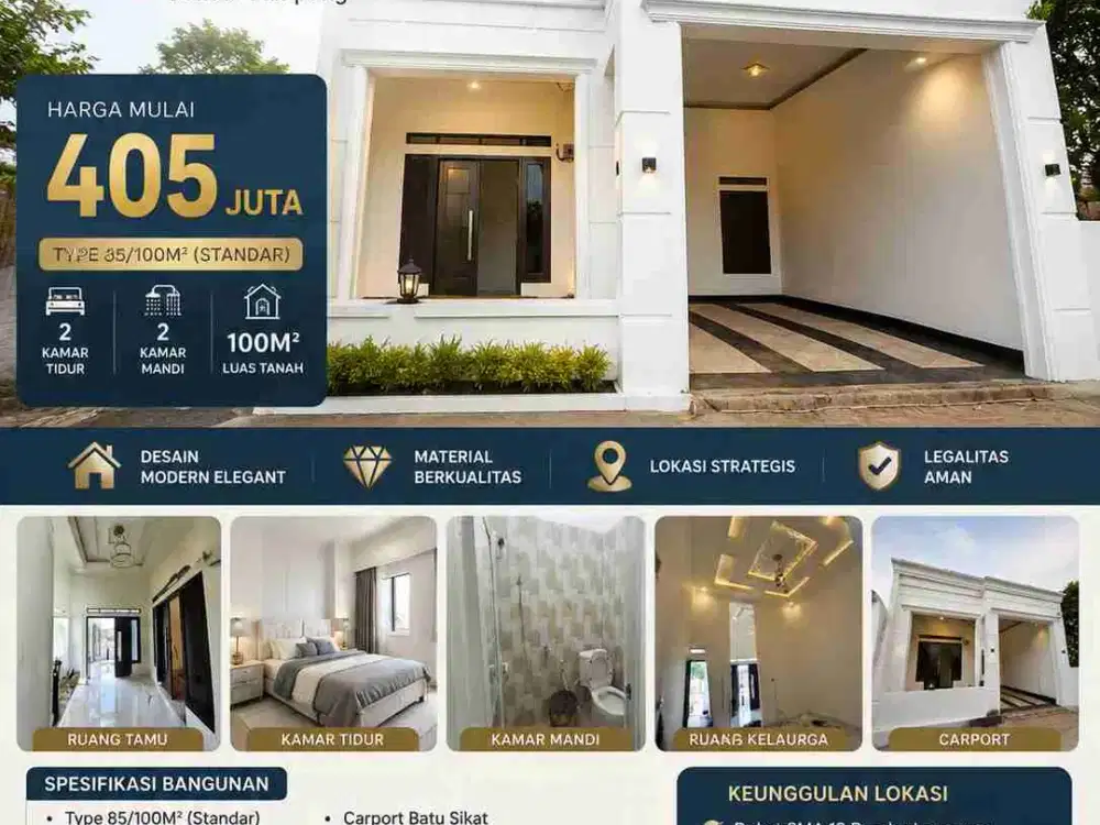 Rumah Mewah Modern Minimalis Bandar Lampung Harga 405 Juta