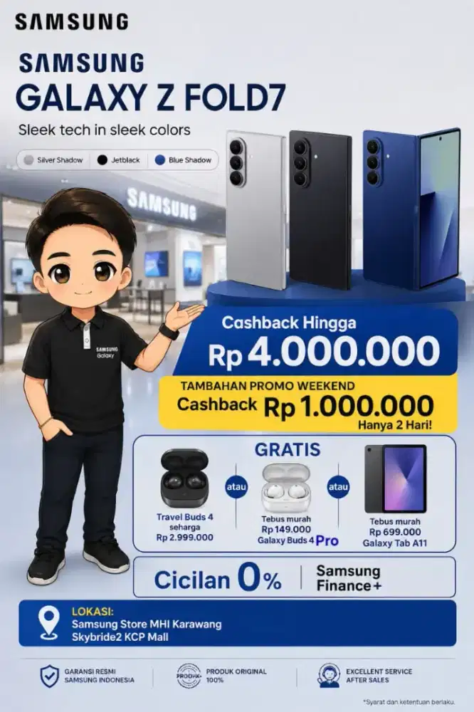 DAPATKAN BENEFIT CASHBACK UP TO 5 JUTA!! CICILAN FREE 2X 0% TANPA DP