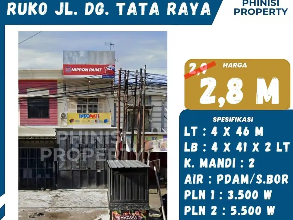 DIJUAL Ruko Jalan Daeng Tata Raya