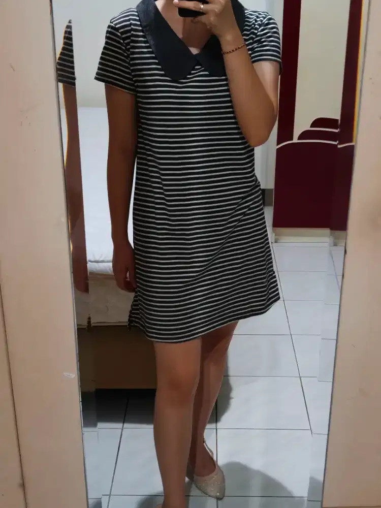 Preloved Stripe Dress Woman