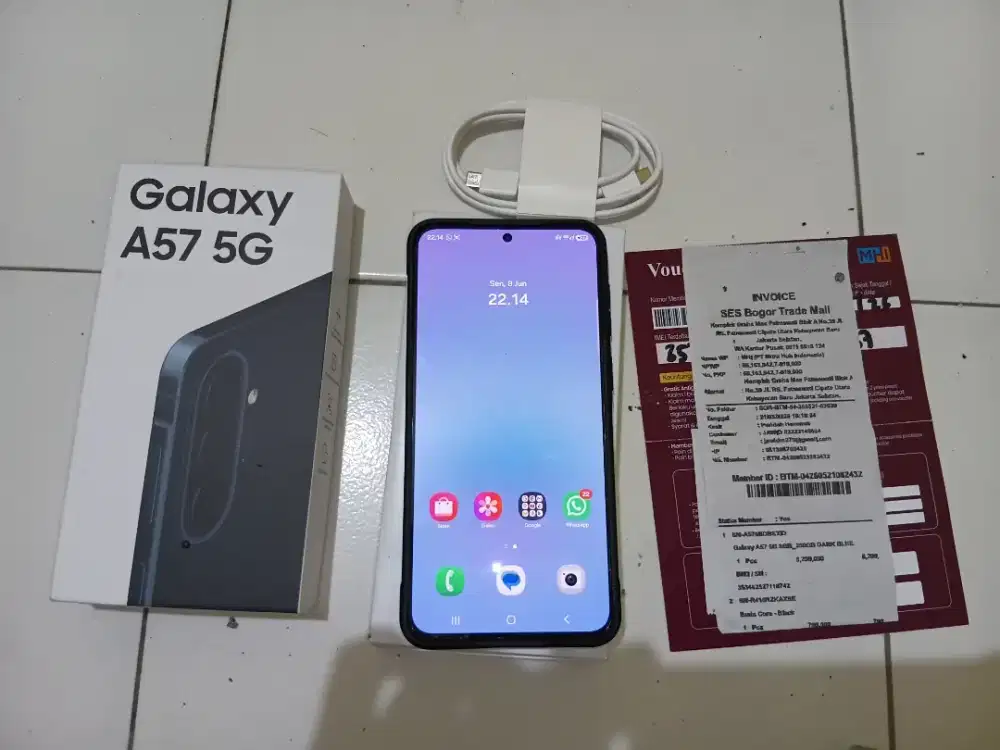Samsung A57 Ram 8/256 fullset garansi