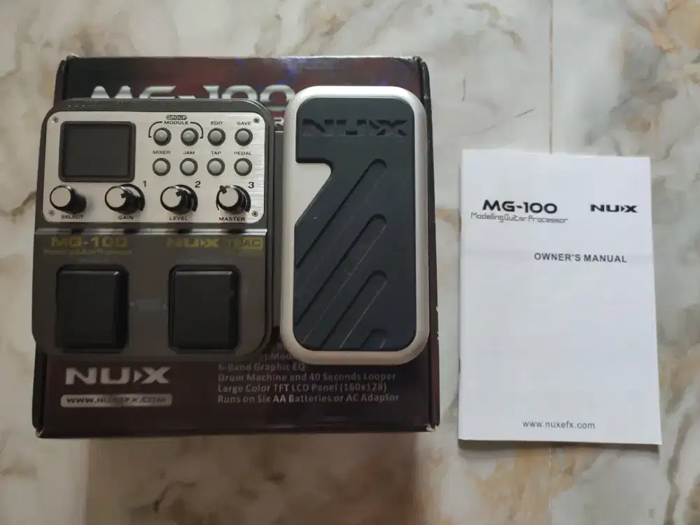 Efek Gitar Nux MG - 100 Full set