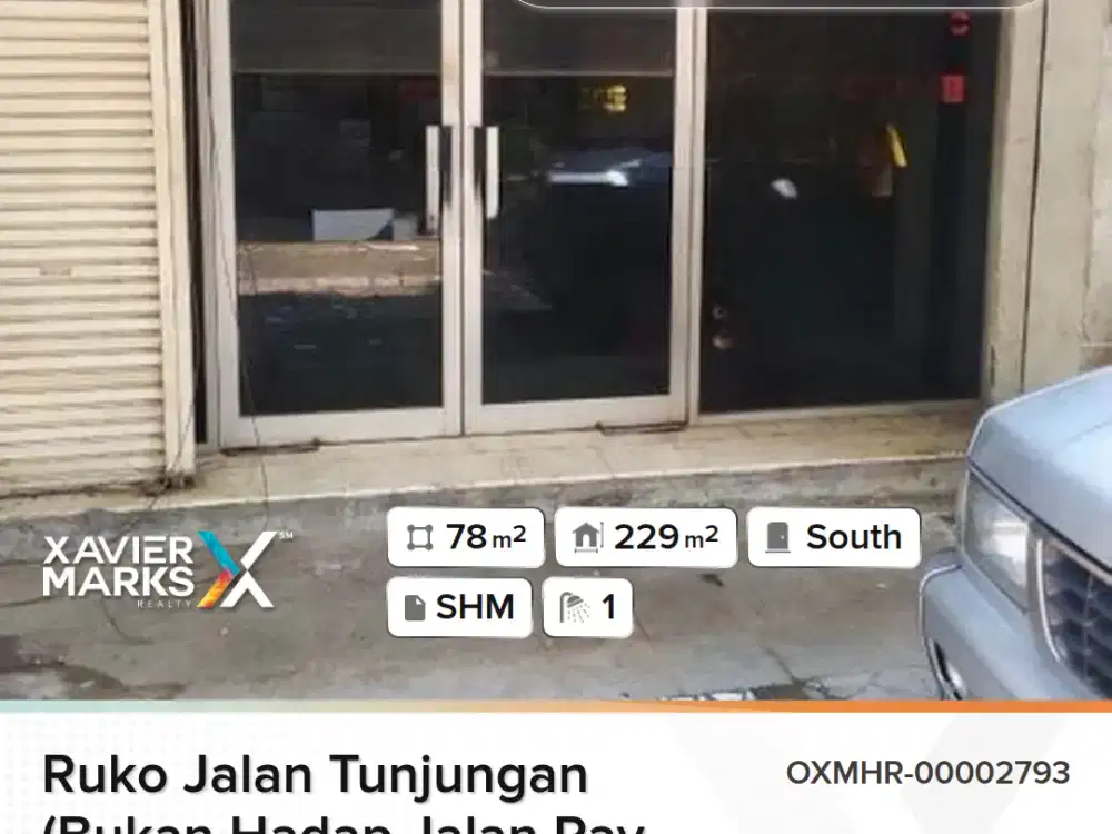 Ruko Jalan Tunjungan dimensi 4,5x17 meter bangunan 3 lantai cocok buat komersial cafe kantor studio foto