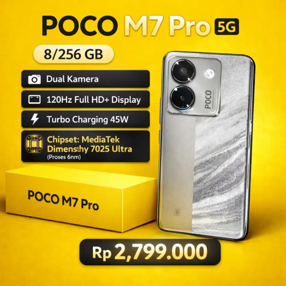 Dijual Hp POCO M7 Pro 5G 8/256 GB