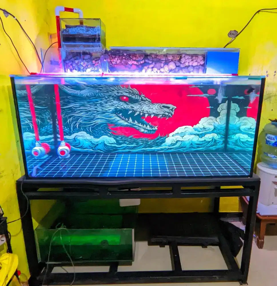 Aquarium 150x65x65 kaca full 10mili FULLSET