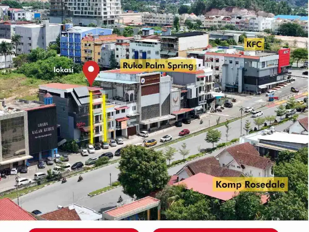 Disewakan Ruko 4,5 Lantai Super Strategis Palm Spring Batam Centre harga terbaik