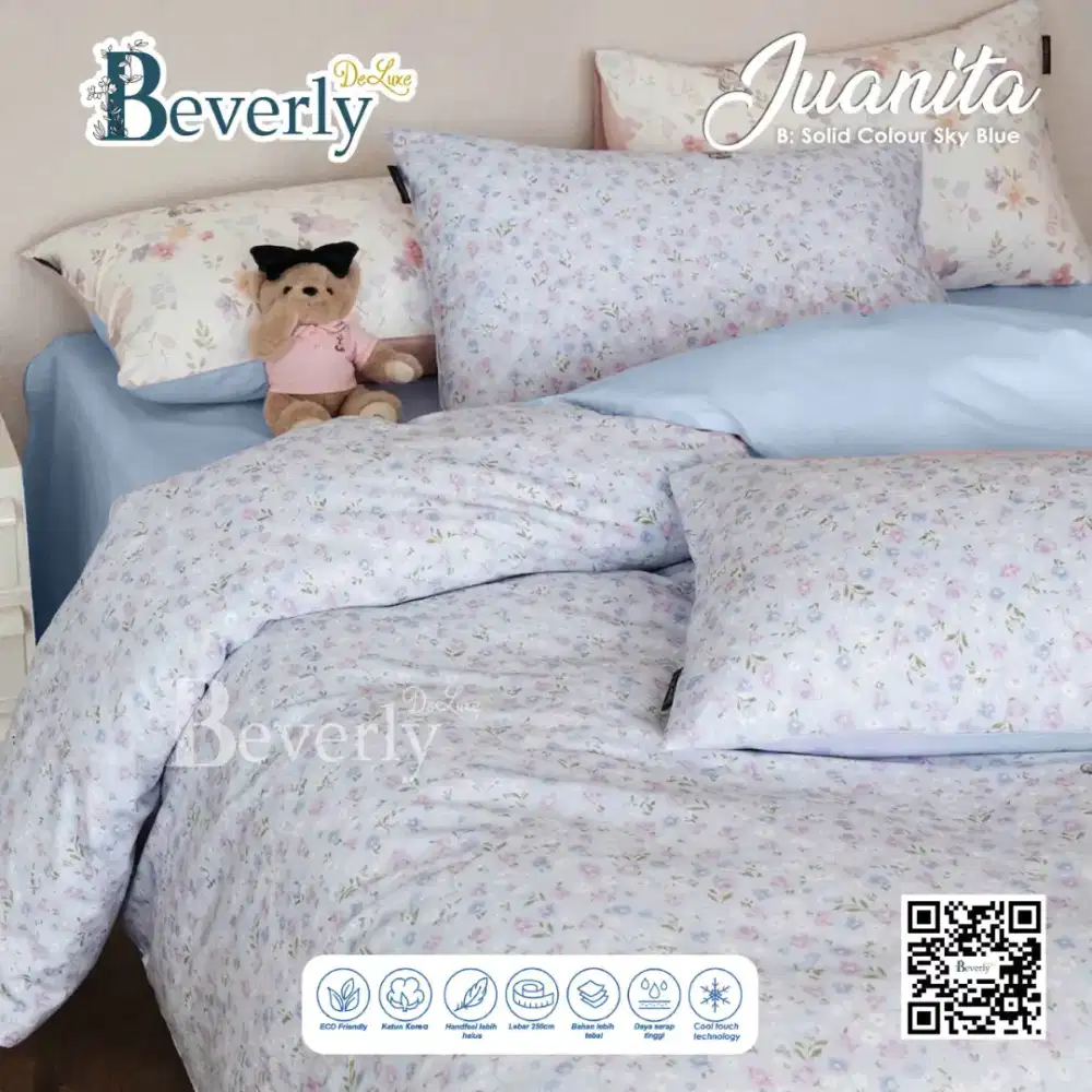 Sprei set katun premium beverly bunga kecil shabby