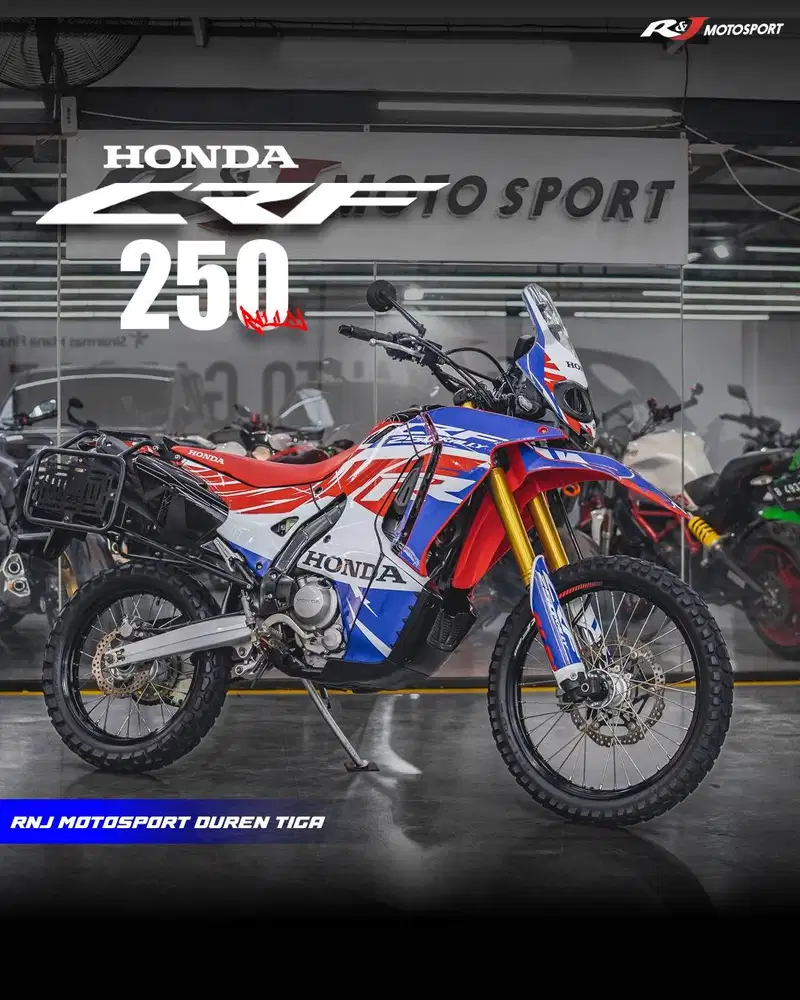 Honda CRF 250cc Km 13.400an warna Hitam Merah