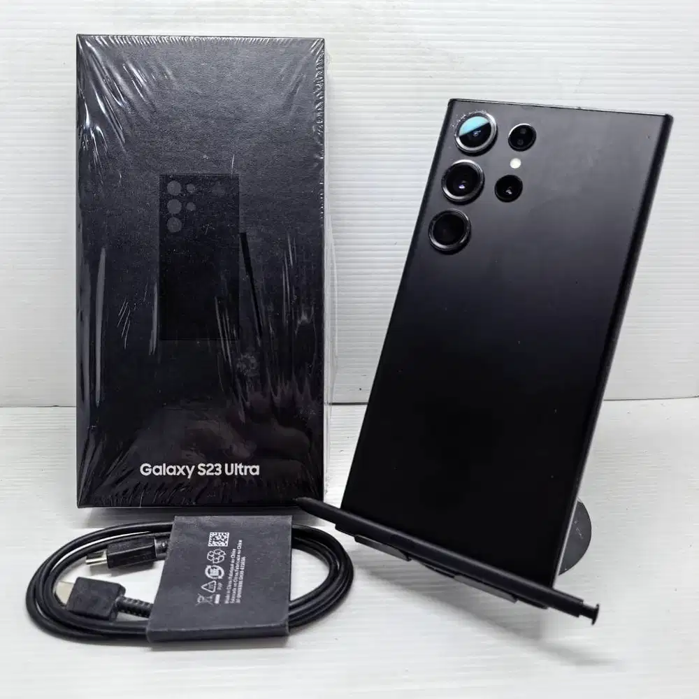 FULLSET NO MINUS SAMSUNG GALAXY S23 ULTRA 5G 12/256 SEIN RESMI  BLACK