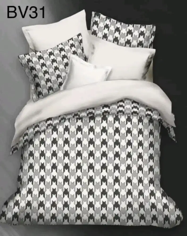 Set sprei katun jepang premium hitam putih