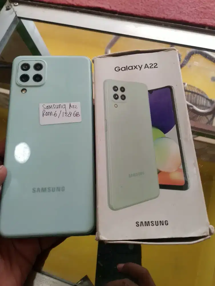 Jual hp Samsung A22 mulus lengkap