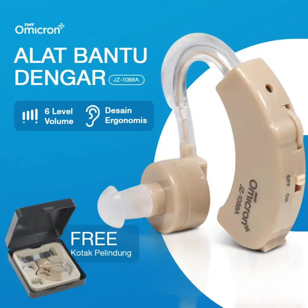 TaffOmicron Alat Bantu Dengar Hearing Aid Amplifier Telinga Earphone