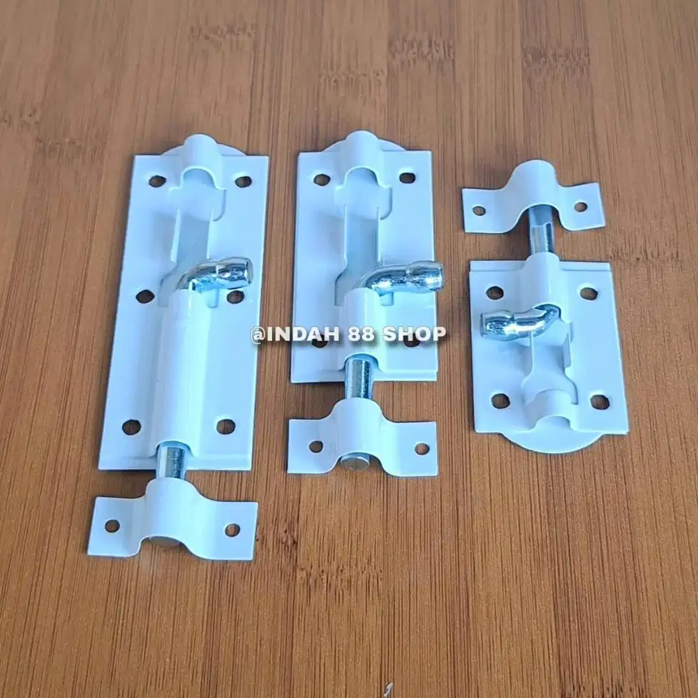Gerendel Pintu / Grendel Jendela Double Plat Putih