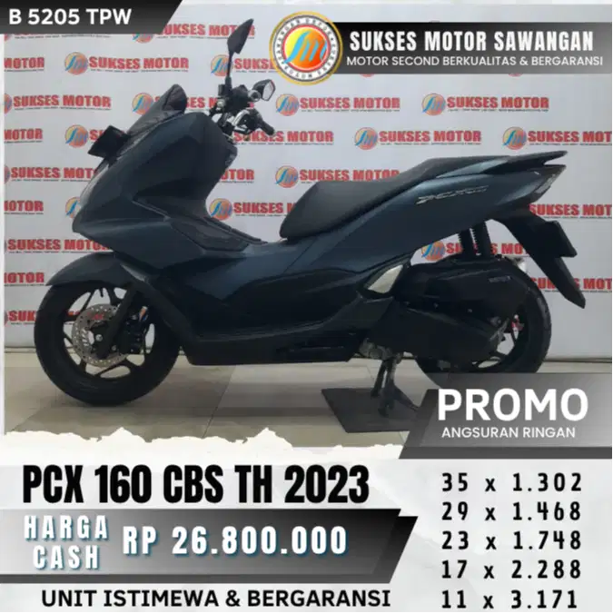 ISTIMEWA HONDA PCX 160 CBS TH 2023 BIRU MULUS BISA KREDIT BERGARANSI