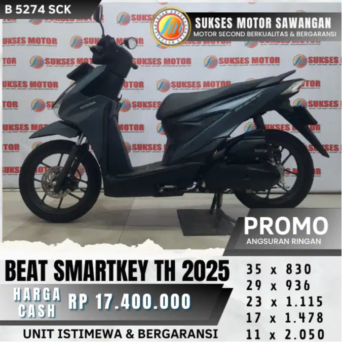 BEAT DELUXE SMARTKEY TH 2025 KEYLES MULUS BISA CASH KREDIT BERGARANSI