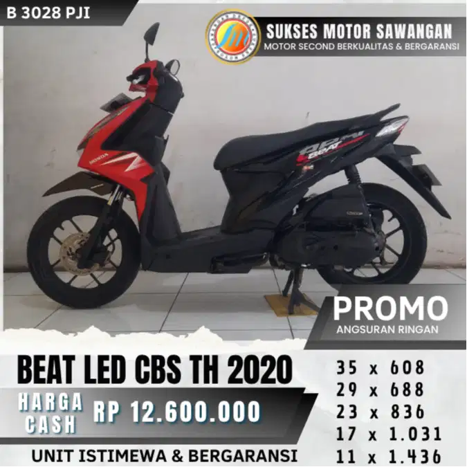 PAJAK HIDUP BEAT LED CBS TH 2020 UNIT MULUS BISA CASH KREDIT GARANSI