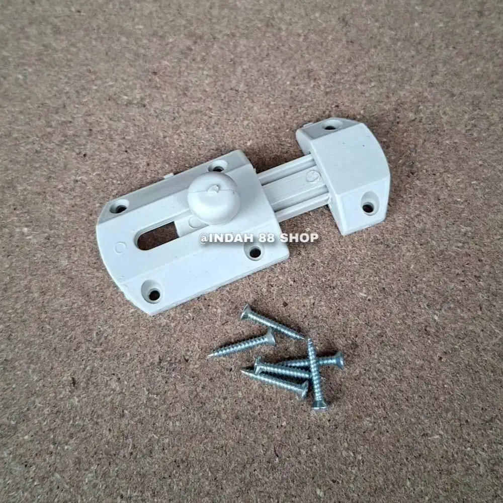 Grendel PVC Putih Slot PVC / Grendel Pintu Pvc