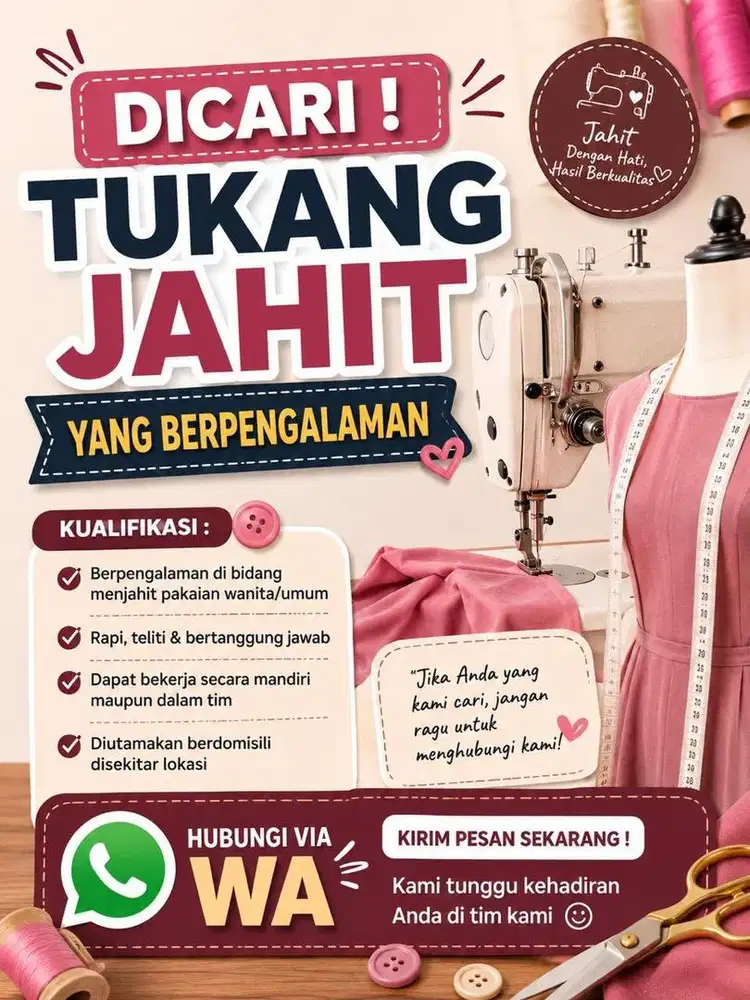 Tukang Jahit Borongan