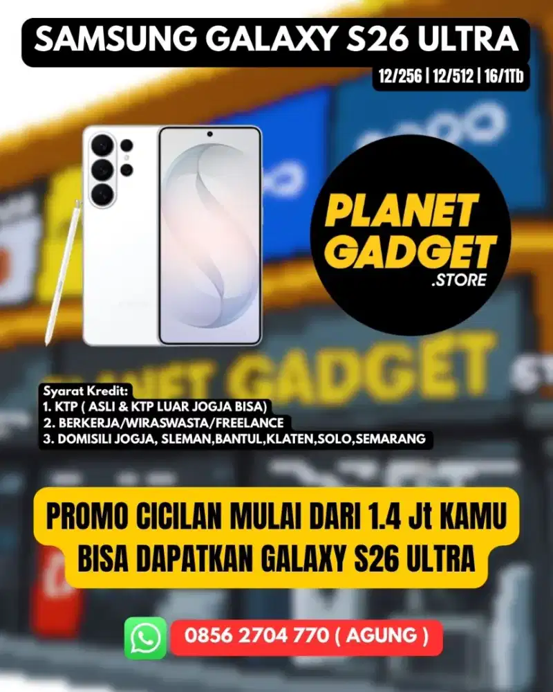 KREDIT GALAXY S26 ULTRA TANPA DP | CICILAN 0% GRATIS 2X CICILAN