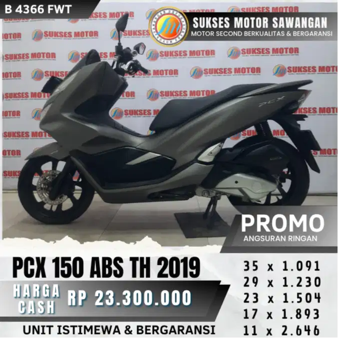 MULUS HONDA PCX 150 ABS TH 2019 BISA CASH KREDIT BERGARANSI MESIN
