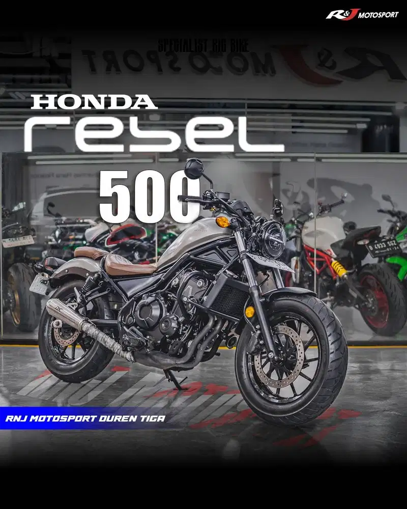 ‎Honda Rebel 500cc Km 3.000an warna Silver Full Paper