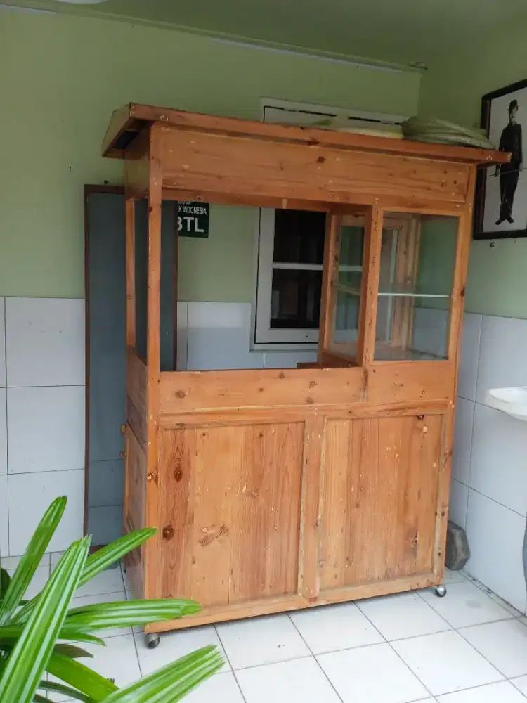 Jual gerobak bakso bahan kayu jati Belanda (BACA DESKRIPSI)