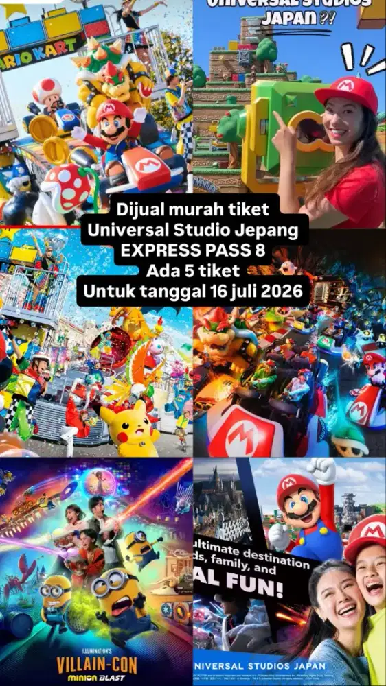 Jual Tiket Express Universal Studio Jepang 16 Juli 2026