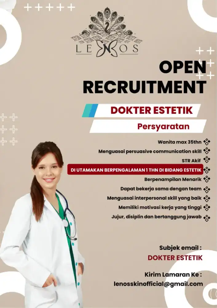 LOKER DOKTER ESTETIKA