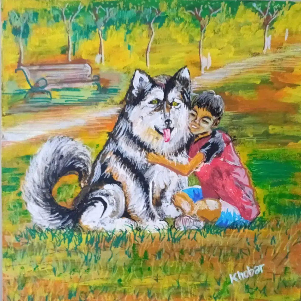 Chocky and Vanilla - Lukisan Asli Acrylic di Kanvas By. Khobar Santosa