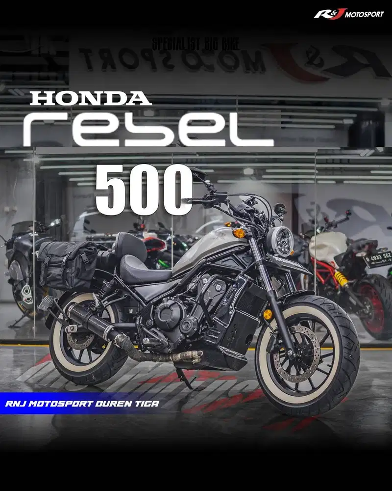 Honda Rebel 500cc Km 6.700an warna Silver