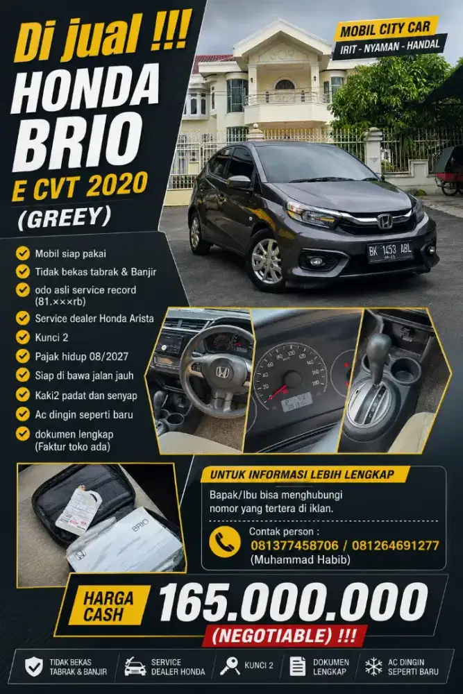 Honda Brio 2020 Bensin