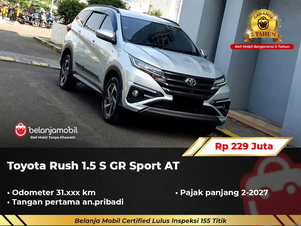 [ GARANSI 5TH ] Toyota Rush 1.5 S GR Sport AT 2023/2024